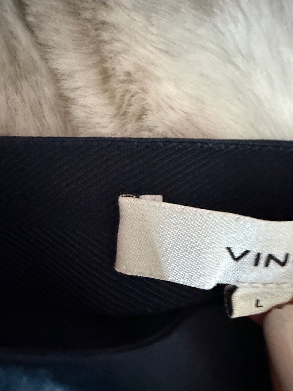 Vince Navy Blue Satin Bias Midi Skirt - Picture 4 of 4